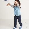 Mini Double Knit Baseball Raglan in Aegean Blue - Image 3