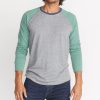 Baseball Raglan in Heather Grey/Dark Ivy - Image 2
