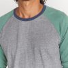 Baseball Raglan in Heather Grey/Dark Ivy - Image 3