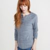 Double Knit Henley in Denim Flax - Image 4