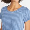 Boyfriend Saddle Tee in Blue/White - Image 4