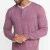 Double Knit Henley in Burgundy - Image 3