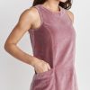 Cizon Velvet Shift Dress in Mauve - Image 4