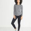Clover Saddle Longsleeve in Charcoal Stripe - Image 4