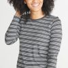 Clover Saddle Longsleeve in Charcoal Stripe - Image 2