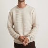 Men's Corbet Quilted Crewneck in Oat Heather - Image 7