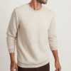 Men's Corbet Quilted Crewneck in Oat Heather - Image 4