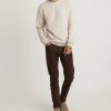 Men's Corbet Quilted Crewneck in Oat Heather - Image 5