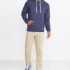 Sherpa Cowlneck Hoodie in Navy - Image 3