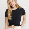 Twist Front Tee in Jet Black - Image 4