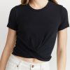Twist Front Tee in Jet Black - Image 2
