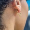 Kris Nations Spike Huggie Hoop Earrings in Gold - Image 2