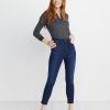 Double Knit Henley in Black/White Stripe - Image 4