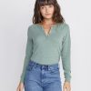 Double Knit Henley in Laurel Wreath - Image 3
