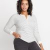 Double Knit Henley - Natural/Black Stripe - Image 2