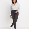 Double Knit Henley - Natural/Black Stripe - Image 3