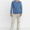 Double Knit Baseball Raglan in Vintage Indigo Stripe - Image 4