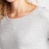 Double Knit Saddle Crew in Heather Grey/Cream - Image 4