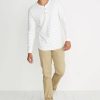 Double Knit Henley in Natural Ticking Stripe - Image 3