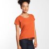 Sueded Jersey Drop Shoulder Tee - Terracotta - Image 2