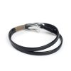 Easy Leather Double Wrap in Black - Image 2