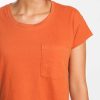 Sueded Jersey Drop Shoulder Tee - Terracotta - Image 4