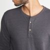 Double Knit Henley - Faded Black - Image 3