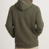 Men's Corbet Quilted Full Zip Hoodie in Olive Heather - Image 5