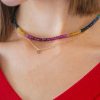 Kris Nations Gemstone Charm Necklace in Gold - Image 2