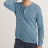 Vintage Heavy Slub Henley in Provincial Blue - Image 5