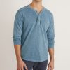 Vintage Heavy Slub Henley in Provincial Blue - Image 3