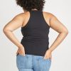 Henley Racerback Tank in Black - Image 4