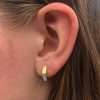 Kris Nations Hexagon Hinged Huggie Hoop Earrings in Gold - Image 2