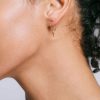 Kris Nations Small Hoop Earrings with Petite Spikes in Gold - Image 3