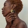 Soko Horn Stripe Circle Hoops - Image 2