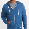 Mens Afternoon Full Zip Hoodie in Faded Navy - Image 3