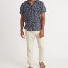 Short Sleeve Tencel Linen Shirt in India Ink Mini Floral - Image 6
