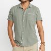 Lance Button Down in Faded Dusty Olive - Image 2
