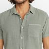 Lance Button Down in Faded Dusty Olive - Image 4
