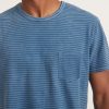 Vintage Heavy Slub Pocket Tee in Coronet Blue Stripe - Image 3