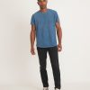 Vintage Heavy Slub Pocket Tee in Coronet Blue Stripe - Image 5