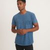 Vintage Heavy Slub Pocket Tee in Coronet Blue Stripe - Image 4