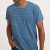 Vintage Heavy Slub Pocket Tee in Coronet Blue Stripe - Image 2