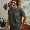 Vintage Heavy Slub Pocket Tee in Dark Forest - Image 2