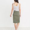 Layla Wrap Skirt in Dusty Olive - Image 4