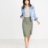 Layla Wrap Skirt in Dusty Olive - Image 5