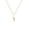 Kris Nations Lightning Bolt Pave Charm Necklace in Gold - Image 2