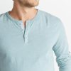 Lightweight Henley in Green Stripe - Image 3