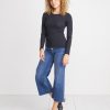 Longsleeve Lila Rib Crew in Black - Image 4