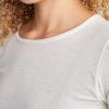 Longsleeve Lila Rib Crew in White - Image 2